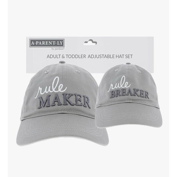Pavilion Gift Co. Rule Maker & Breaker Adjustable Adult Toddler (1-3 Y) Hat Set - Picture 1 of 10
